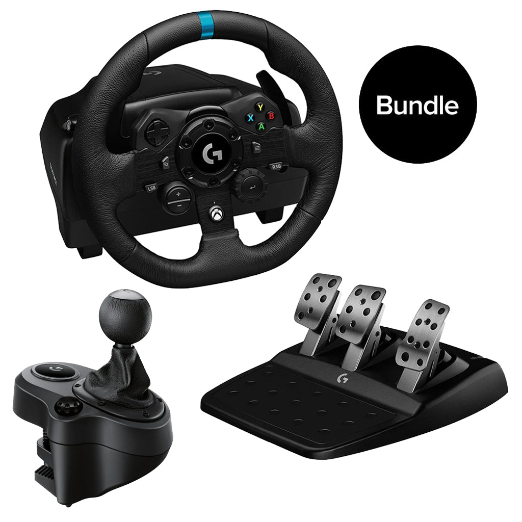 Logitech - G923 Racing Wheel and Pedals & Driving Force Shifter for Xbox One and PC - Bundle Logitech