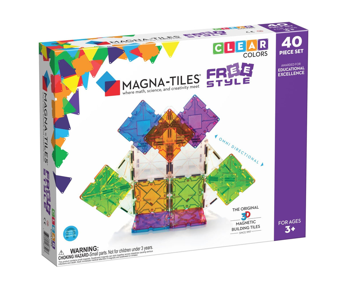MAGNA-TILES - Freestyle Deluxe set 40 pcs (90212) Magna Tiles