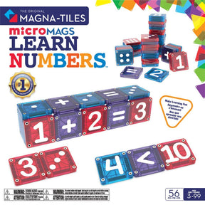 MAGNA-TILES® - Learn Numbers and Math - 56 microMAGS pieces (90464) Magna Tiles