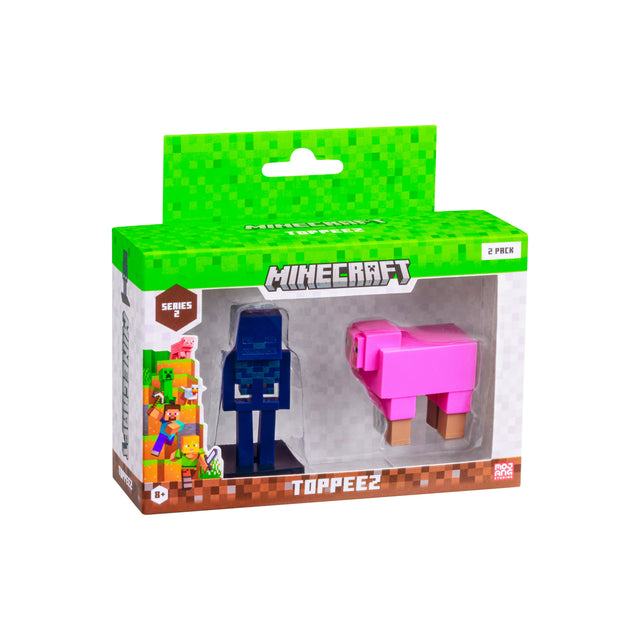 Minecraft - 3D 6 cm Figure 2 pack S2 -  Drowned and Pink Sheep Minecraft