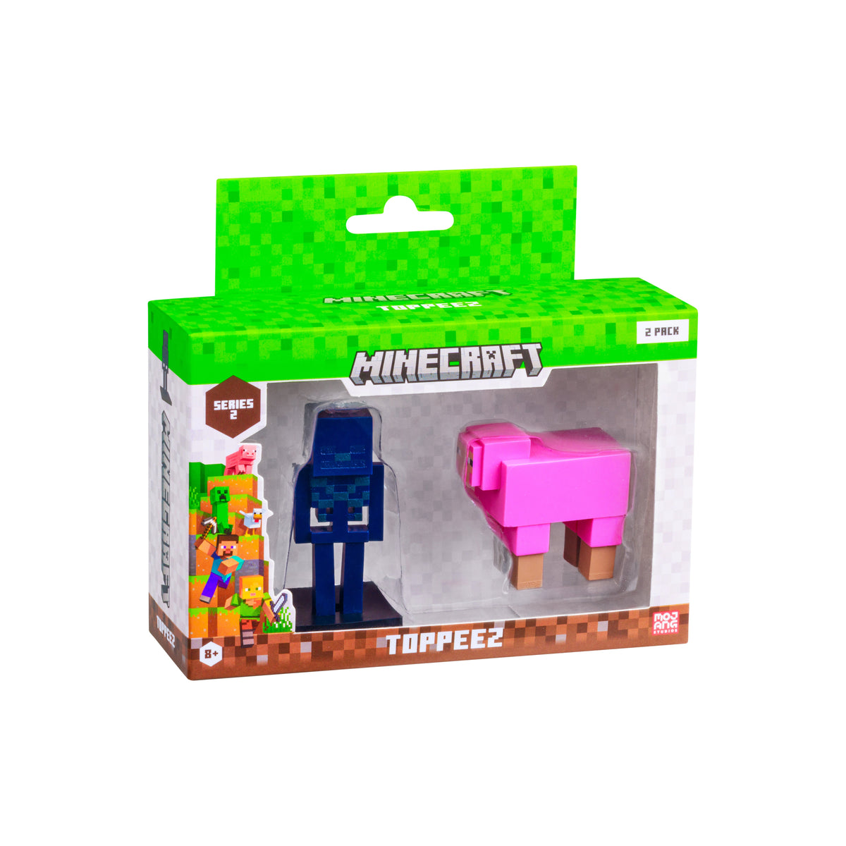 Minecraft - 3D 6 cm Figure 2 pack S2 -  Drowned and Pink Sheep Minecraft