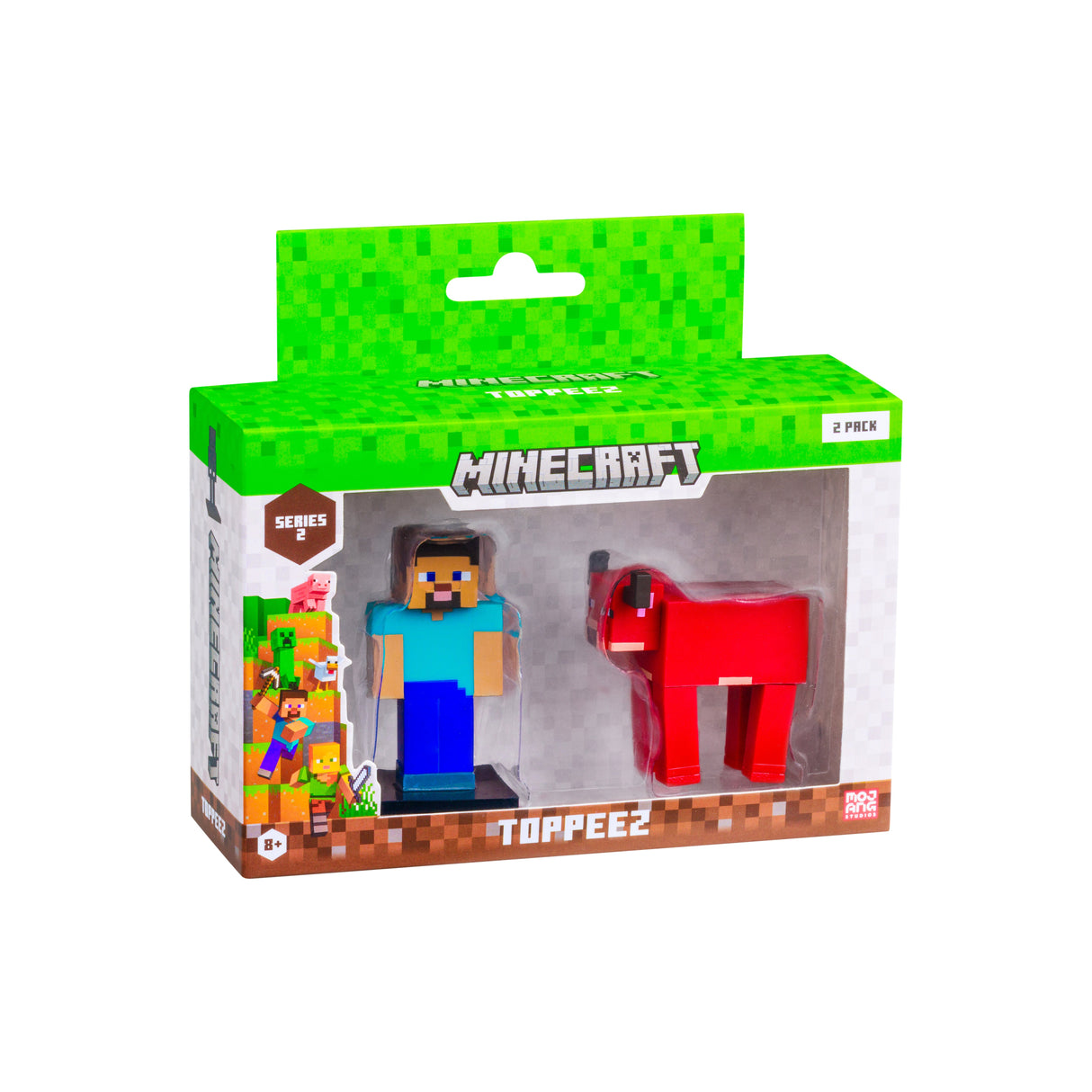 Minecraft - 3D 6 cm Figure 2 pack S2 -  Steve and Mooshroom Minecraft