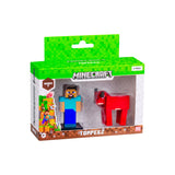 Minecraft - 3D 6 cm Figure 2 pack S2 -  Steve and Mooshroom Minecraft