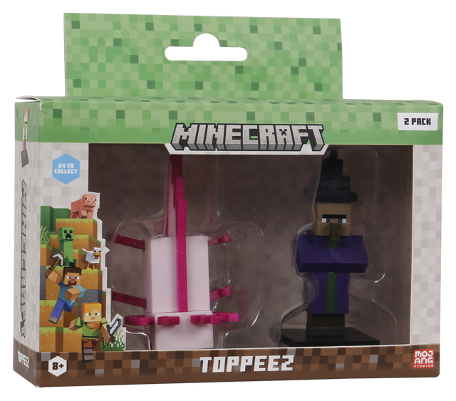 Minecraft - 3D Figure 2 pack - Axolotl & Witch Minecraft