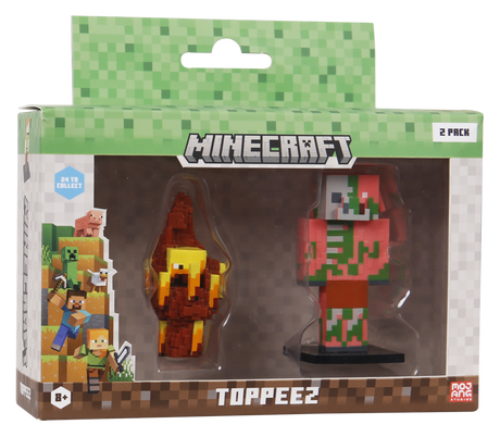 Minecraft - 3D Figure 2 pack - Blaze & Zombiefied Piglin Minecraft