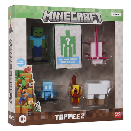 Minecraft -3D Figure 6 pack - Style 1 Minecraft