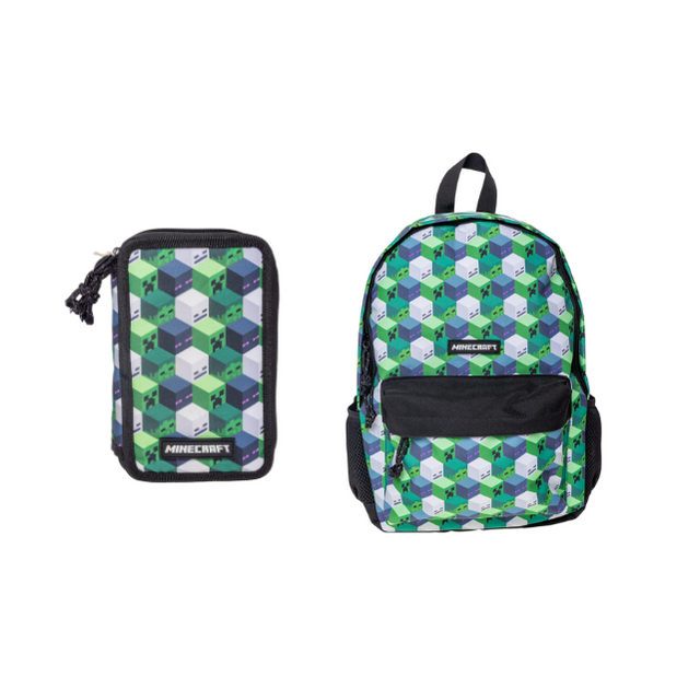 Minecraft – Backpack 38x28x13 cm + Filled Double Decker (bundle) Stor