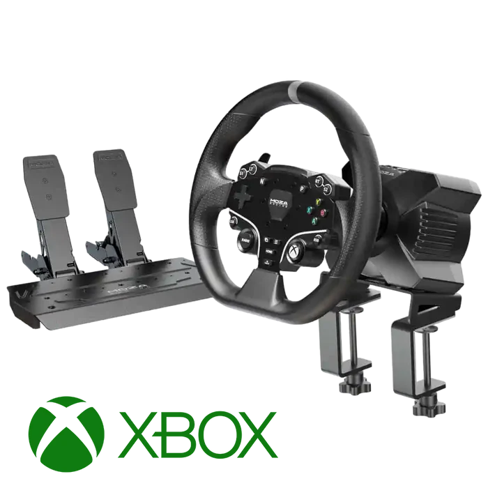 Moza R3 Racing Simulator (R3-bas, ES-ratt, SR-P Lite två pedaler, bordsklämma)
