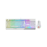 MSI Vigor GK30 Combo White med fransk AZERTY-layout og hvid GM11-mus