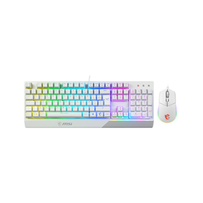 MSI Vigor GK30 Combo White med fransk AZERTY-layout og hvid GM11-mus