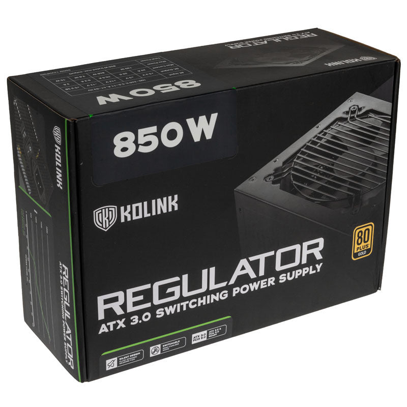 Kolink KL-R850FG nätaggregat. Gen5. Guld - 850W, ATX 3.0, 600W 12VHPWR
