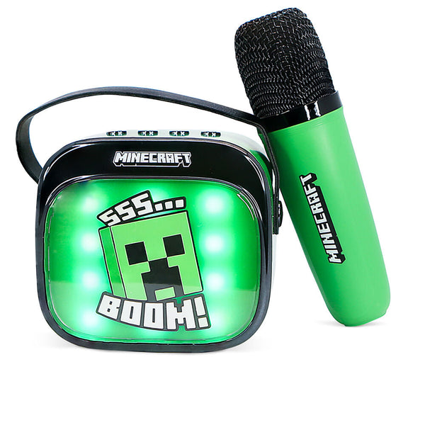 OTL Minecraft karaokehøjttaler med mikrofon og LED-lys