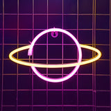 Planet Neon LED-lampa Rosa Gul