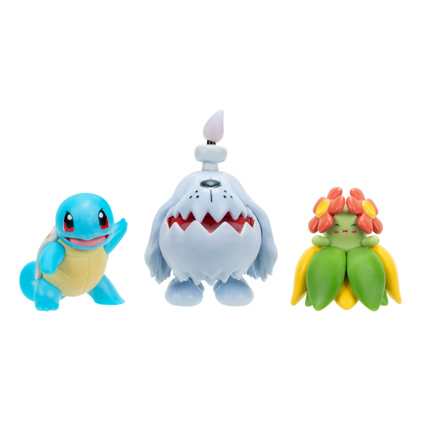 Pokémon Battle Figure-sæt – Squirtle, Greavard & Bellossom