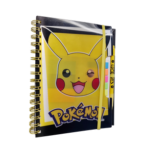 Pokémon spiralnotesbog med gult Pikachu-omslag