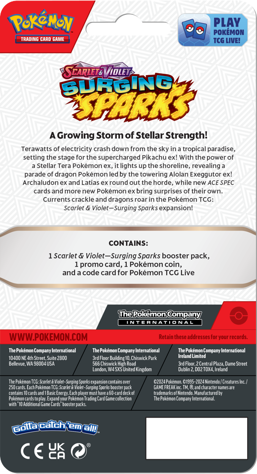 Pokémon - SV8 Surging Sparks Premium Checklane (POK85948)