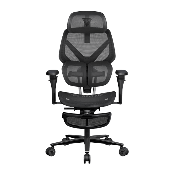 ThunderX3 FLEX Pro Footrest kontorstol - sort mesh