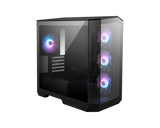 MSI MAG PANO M100R PZ – sort PC-kabinet – panoramakabinet med monterede ARGB-blæsere
