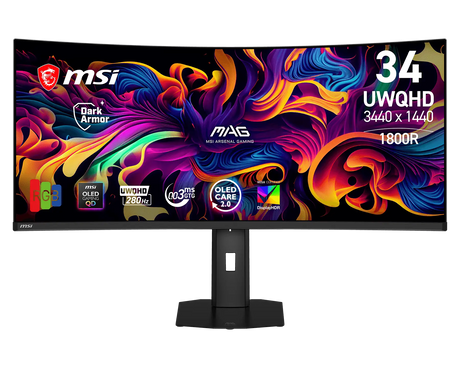 MSI MAG 341CQPDE QD-OLED X28 – buet skærm