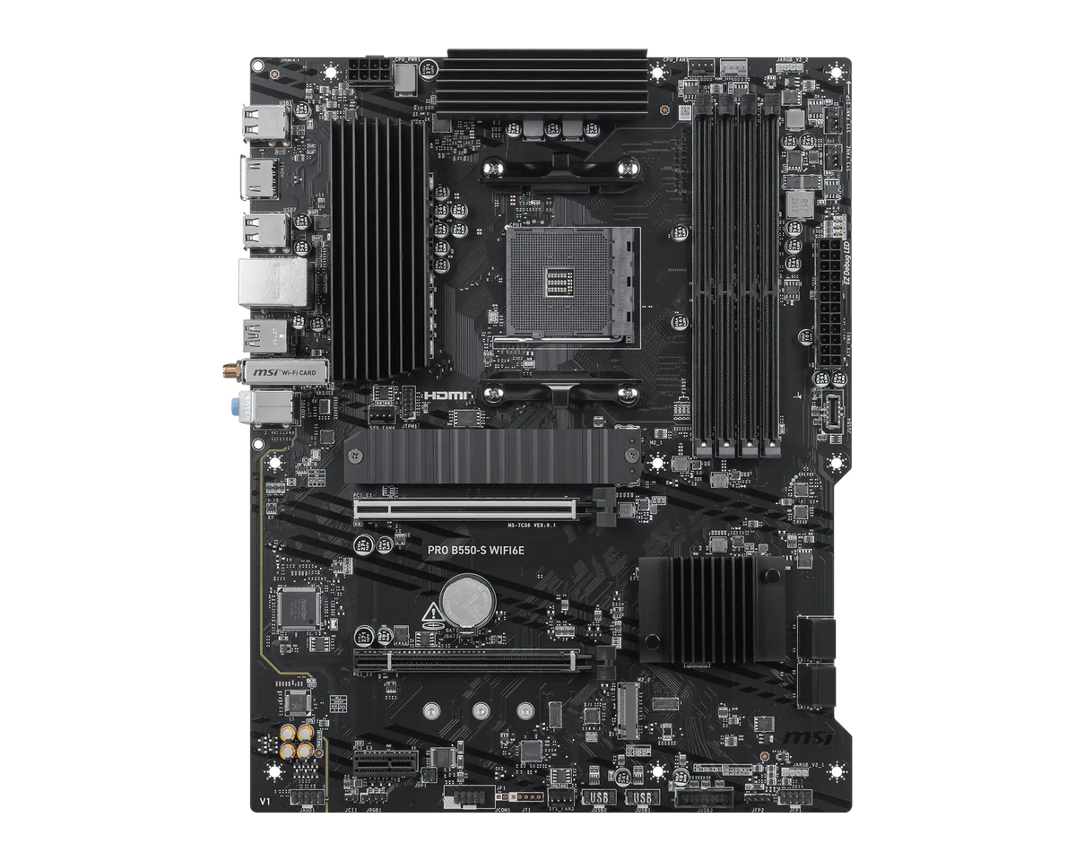 MSI PRO B550-S WIFI6E bundkort - AM4, ATX