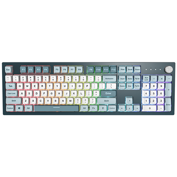 Montech MKey Fullsize Freedom - Gateron G Pro 2.0 Red - Nordic - Blå/Hvid Telon Technology Co Ltd (Montech)