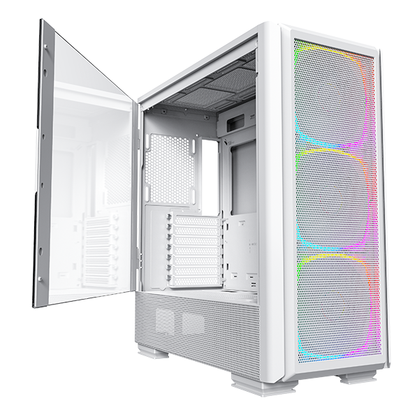 Montech Sky Two GX White - Midi-tower, E-ATX, 3x ARGB PWM-fläktar