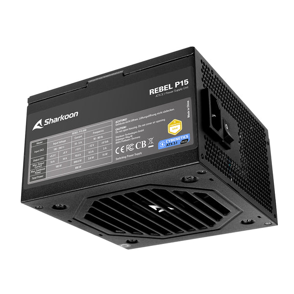Sharkoon Rebel P15 850W strømforsyning – ATX 3.1, faste kabler