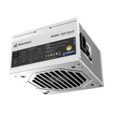 Sharkoon Rebel P20 Gen2 850W – hvid strømforsyning med mærkeplade og blæser