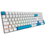 Sharkoon SKILLER SGK50 S2 PBT hvid med tysk DE-layout og Gateron G Pro 3.0 Yellow