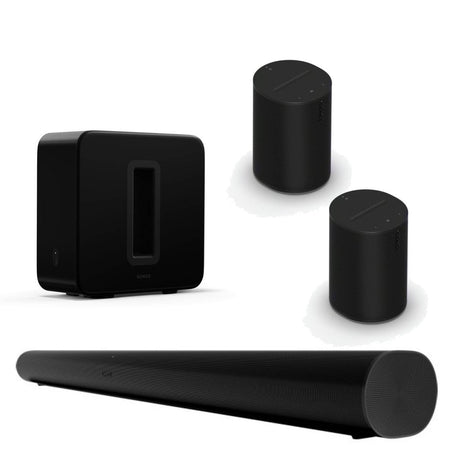 Sonos - 2x Era 100 Sub (Gen 3) & Arc - Bundle - Ultimate Home Audio System - Black Sonos