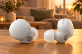 Sony LinkBuds S – trådløse in-ear-øretelefoner med støjreduktion – hvid – stemningsbillede