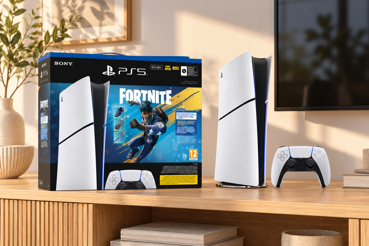 Sony PlayStation 5 console – Fortnite Flowering Chaos Bundle (Digital Edition) – stemningsbillede
