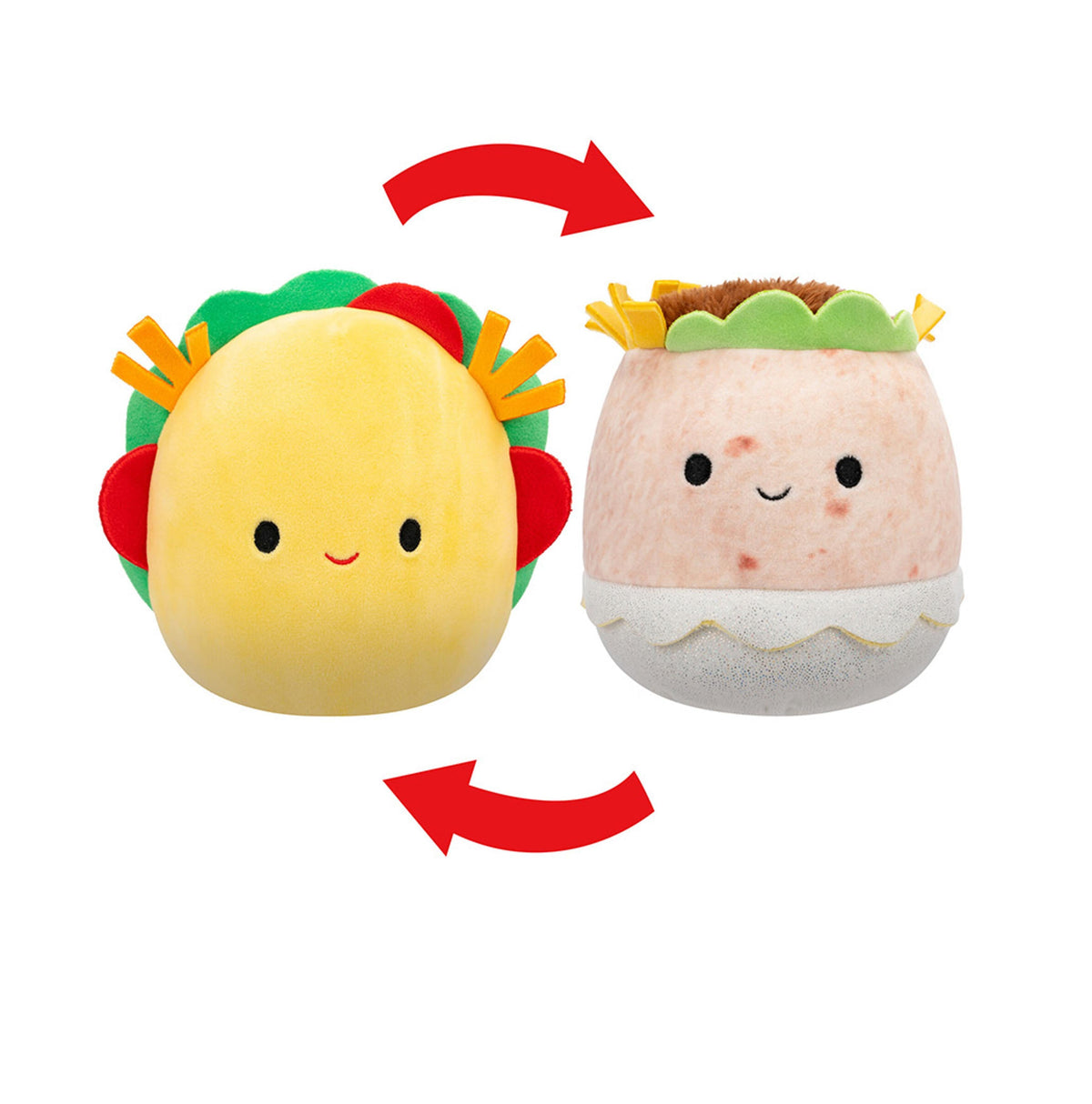 Squishmallows - 13 cm P20 Flip A Mallows - Tex Taco/Bernardo Burrito Squishmallows