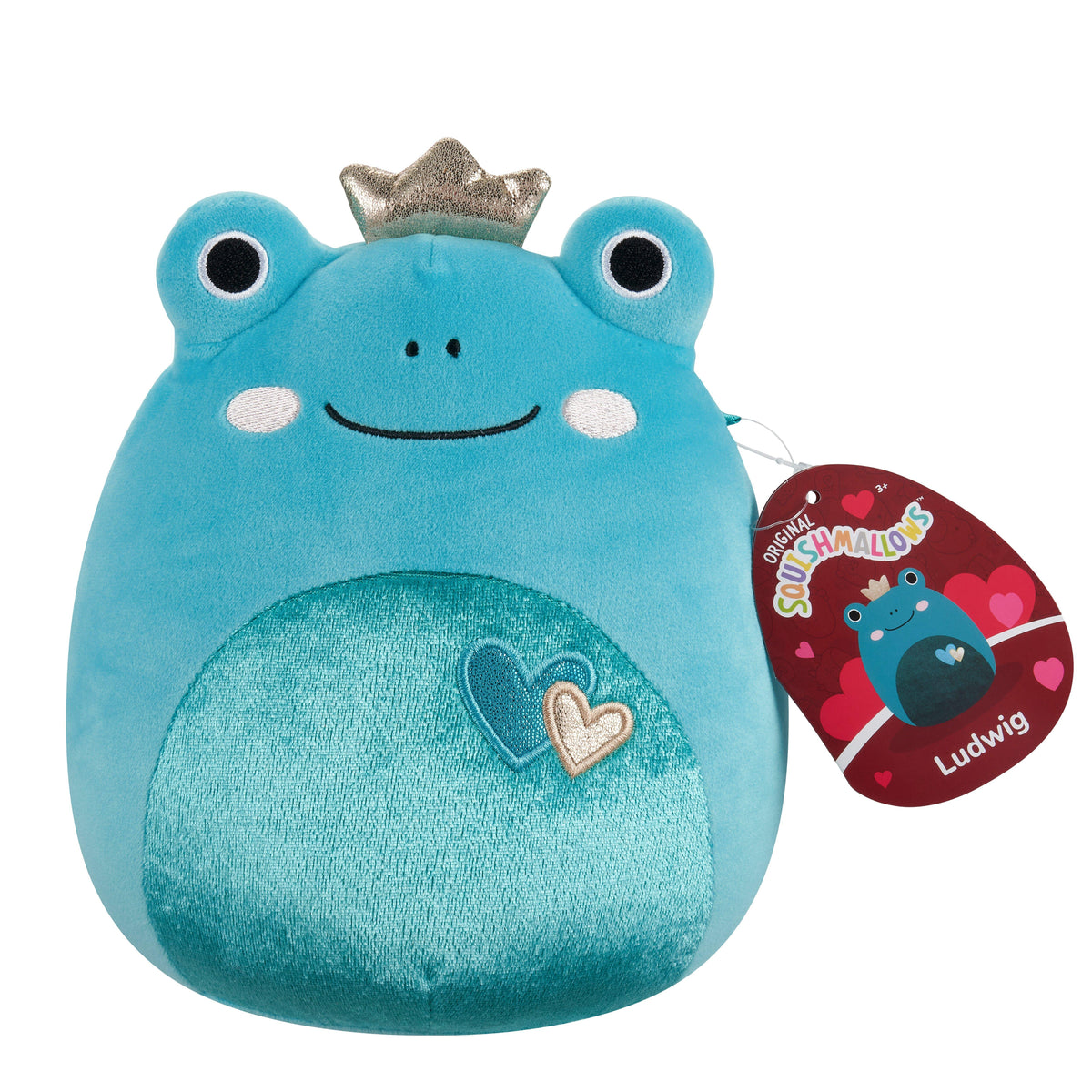 Squishmallows - 19 cm Heart Plush - Ludwig Frog Squishmallows