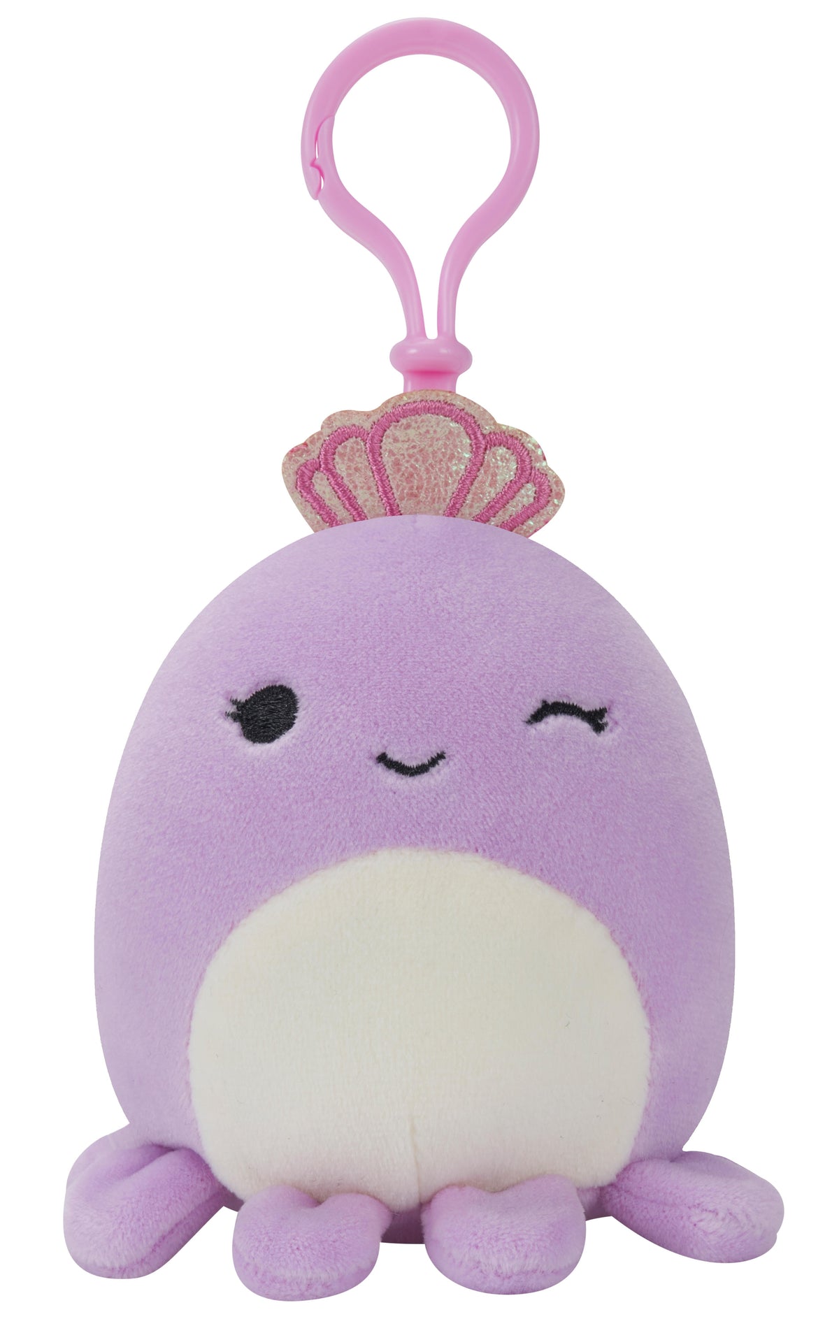 Squishmallows - Asst 9 cm P15 Clip On - Violet the Purple Octopus Squishmallows
