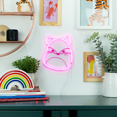 Squishmallows Fifi neon-væglampe pink