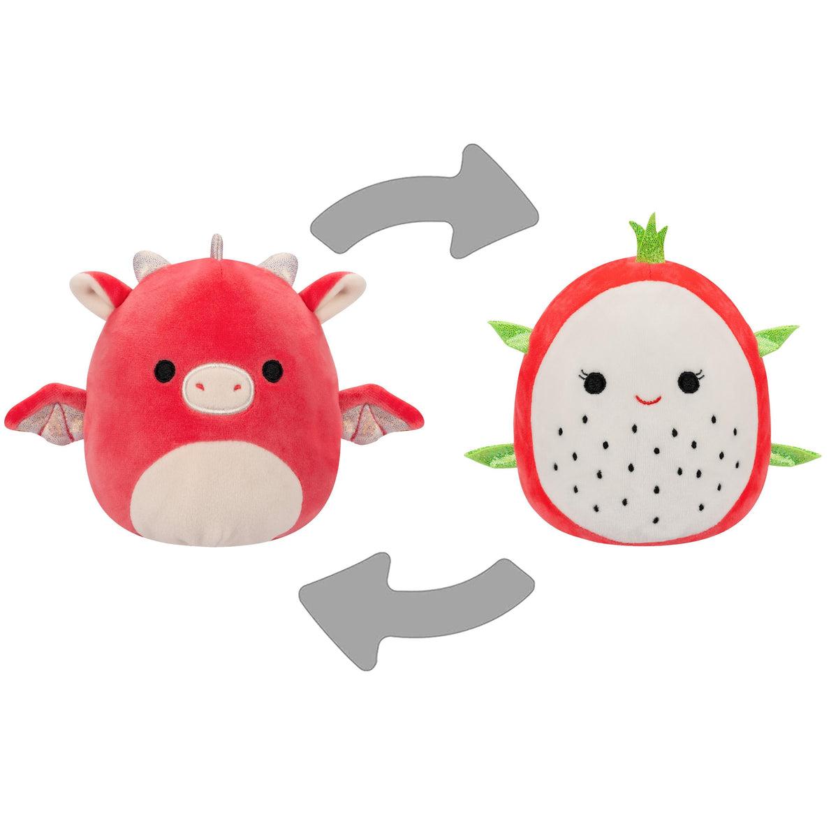 Squishmallows - Flip A Mallow 13 cm -  Dragonfruit/Dragon (23131P16) Squishmallows