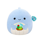 Squishmallows Samir hval bamse 40 cm