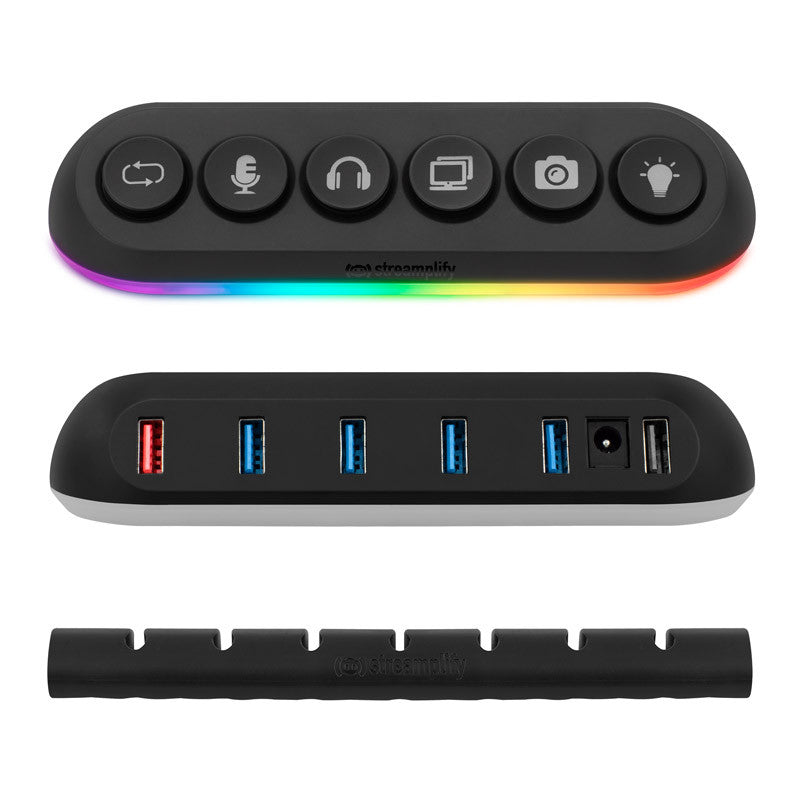Streamplify HUB DECK 5-kortplats, RGB, 12V - svart