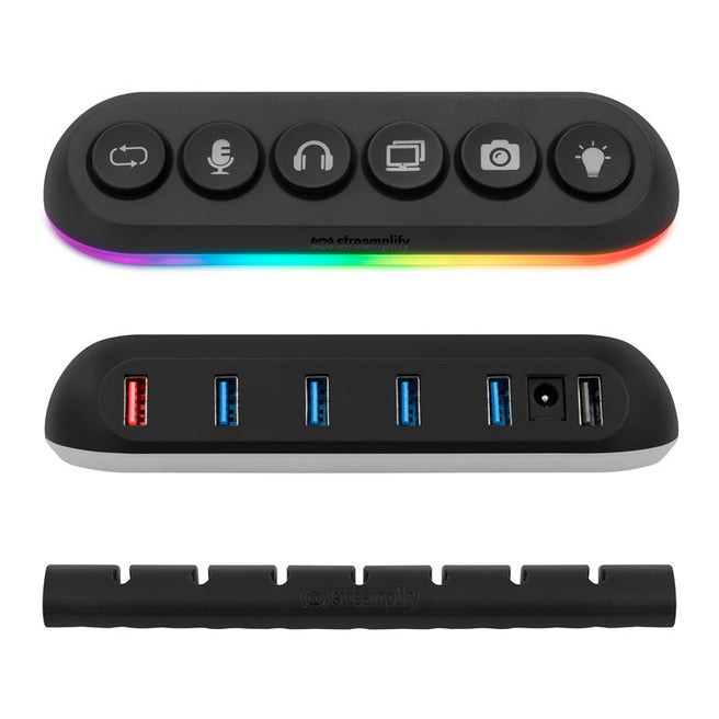 Streamplify HUB DECK 5-kortplats, RGB, 12V - svart