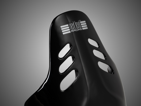 Next Level Racing ES3 Elite racersæde – Fibreglass Edition, sort – detalje af ryggen