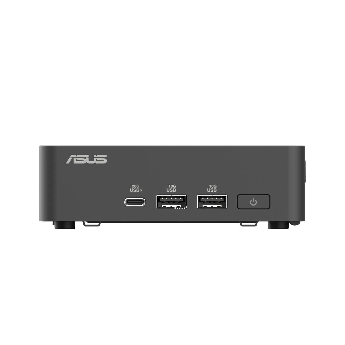 ASUS NUC 15 Pro Slim sort mini-PC med USB-porte på forsiden