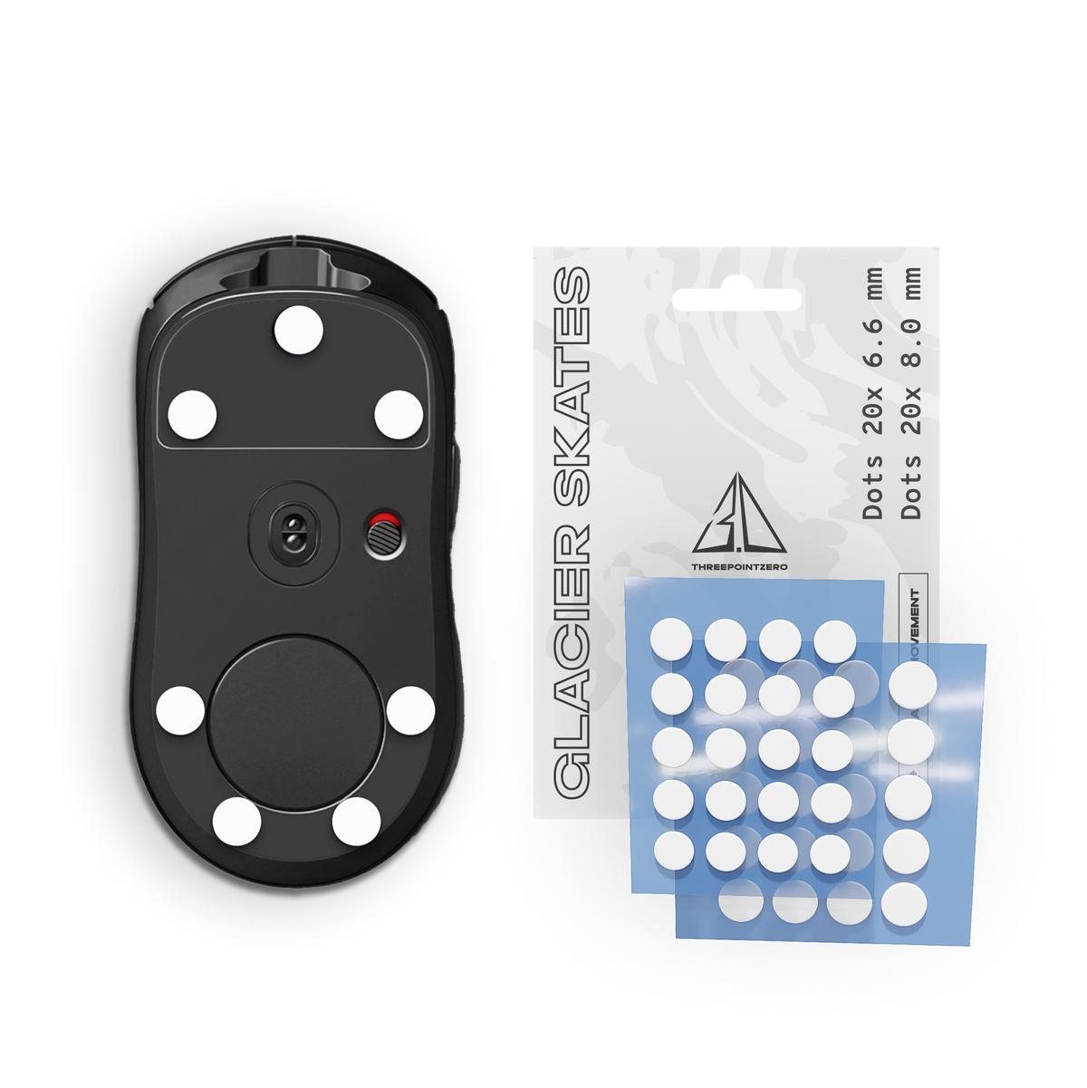 threepointzero - Glacier Skates - Universal Dots - 40pcs (20x Big Dots + 20x Small Dots)