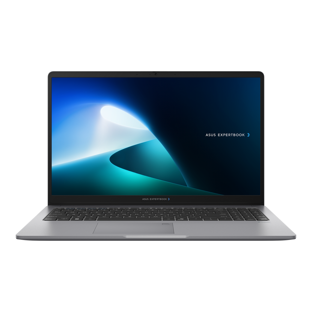ASUS ExpertBook P1 P1503CVA-S72359X i Misty Grey – åben bærbar set forfra