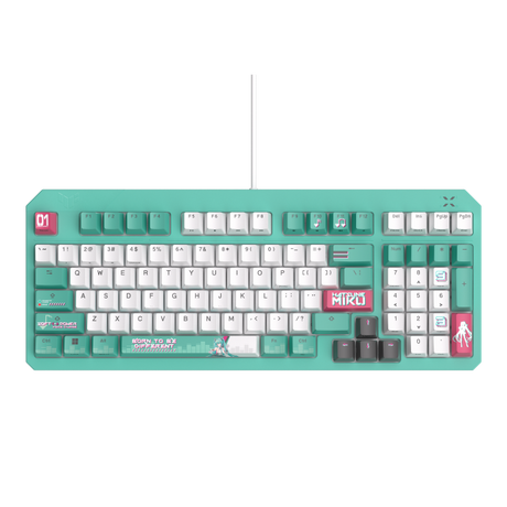 ASUS TUF Gaming K3 Gen II – Hatsune Miku Edition – Nordic – tastatur set forfra