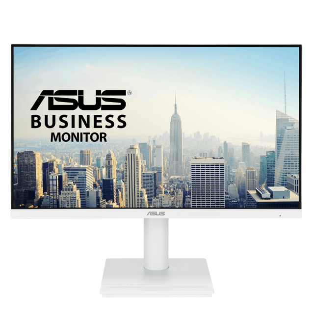 ASUS VA249QGS-W – 23,8 tommer, Full HD, 120 Hz – Hvid – skærm set forfra