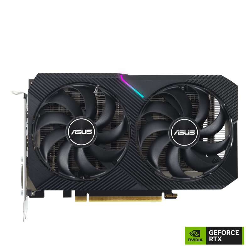 ASUS Dual GeForce RTX 3050 V2 – 8 GB GDDR6 – produktbillede