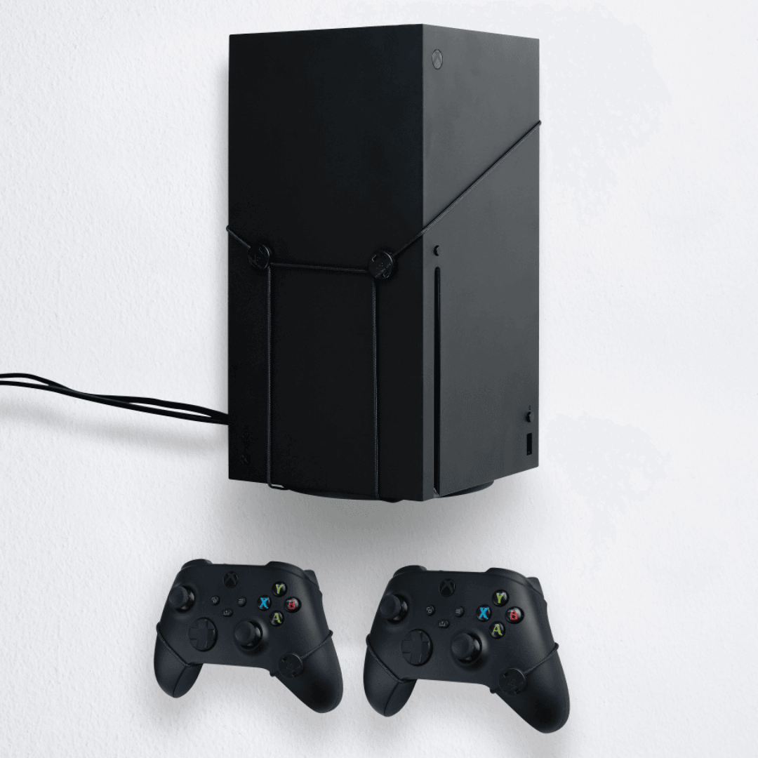 Floating Grip Standard Bundle – vægbeslag til Xbox Series X – sort – vægbeslag i brug; konsol og controllere medfølger ikke