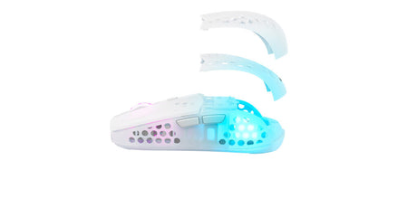 Xtrfy MZ1 Wireless RGB Rail Gaming Mouse, White Transparent Xtrfy