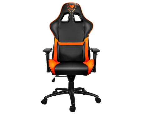 Cougar Armor Sort/Orange - Gamer stol - PU Læder - Op til 120 KG Cougar